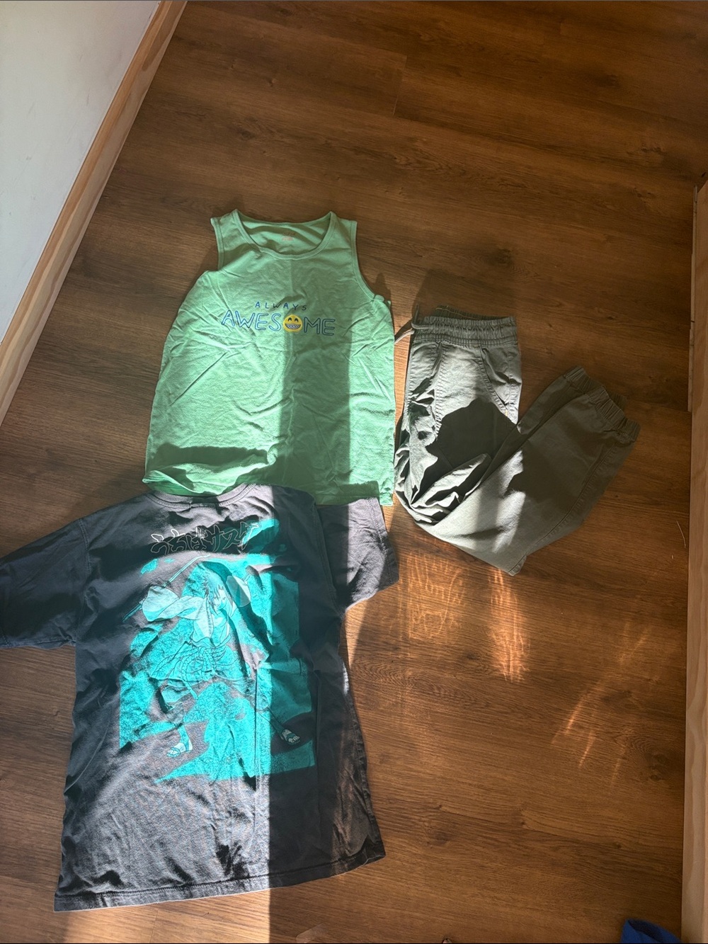 Cat & Jack Green 'Awesome' Graphic Tank Top for Kids
